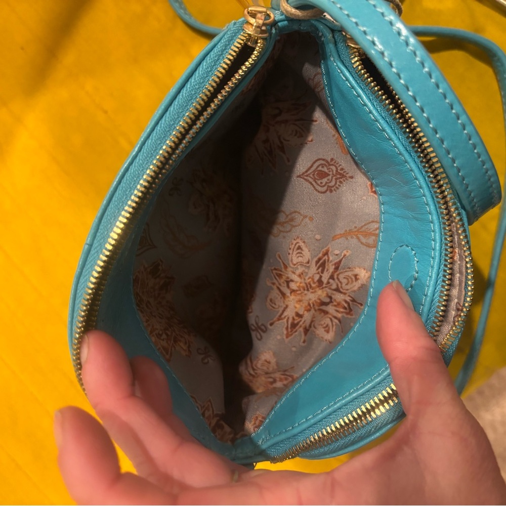 HOBO Turquoise Leather Crossbody Bag